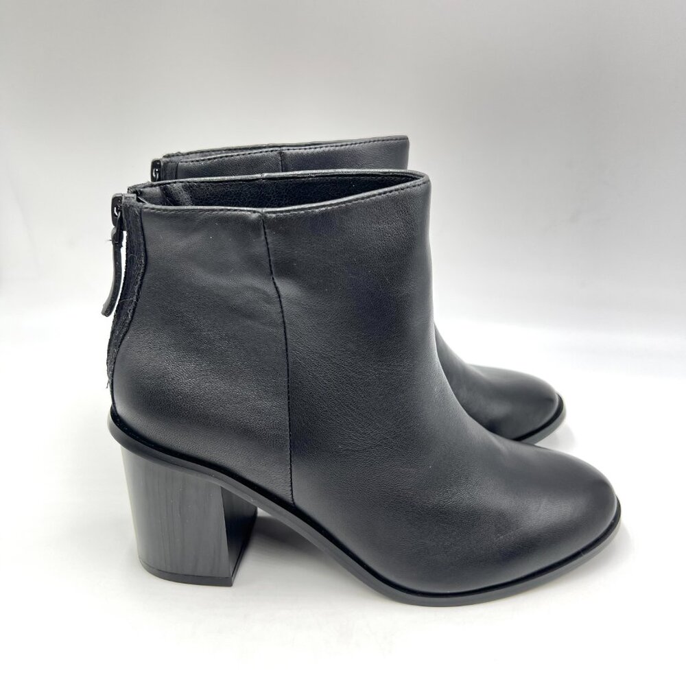 Splendid Womens Size 6 6M Magnolia Black Leather Block Heel‎ Boots Shoes